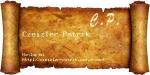 Czeizler Patrik névjegykártya